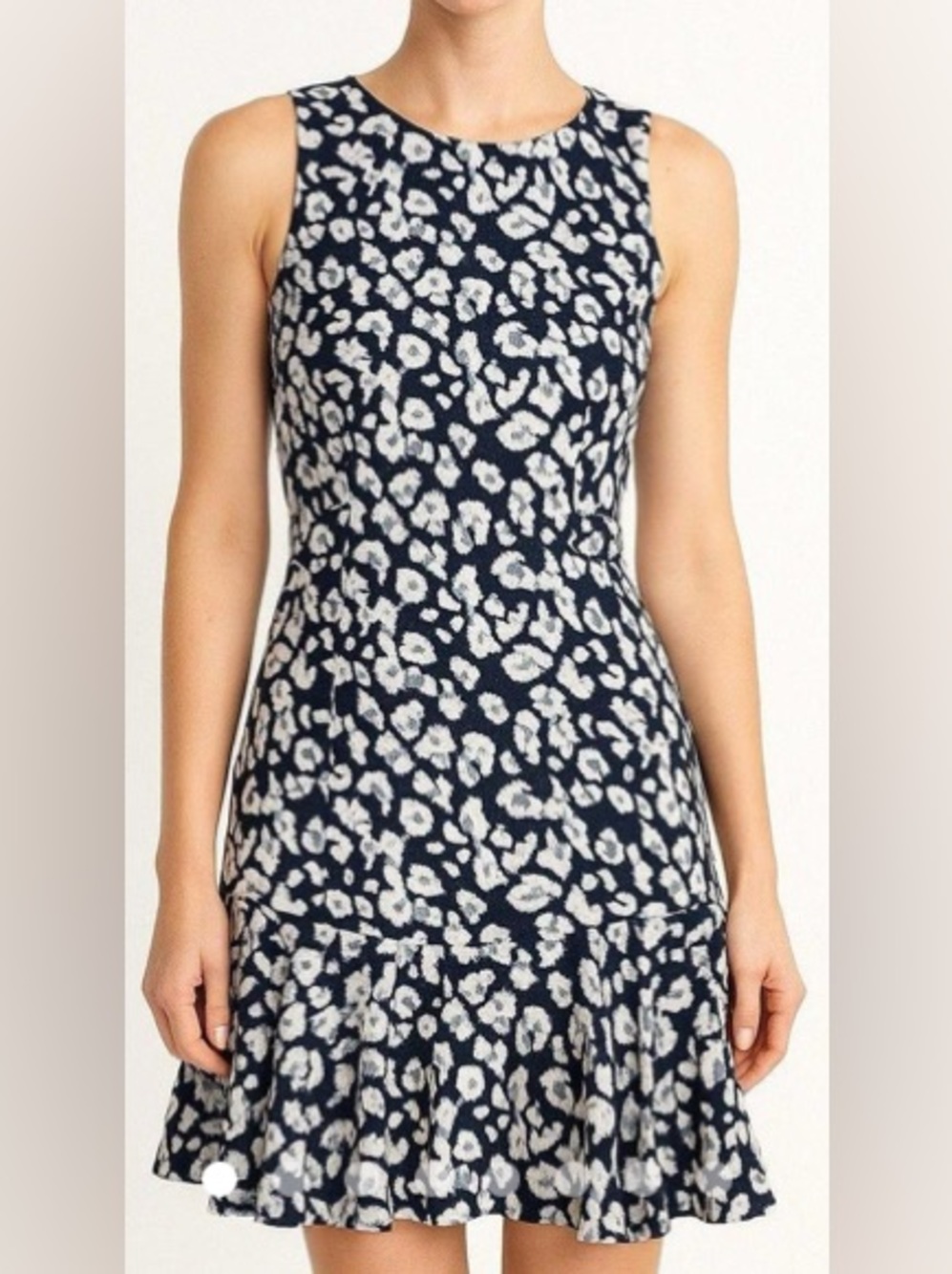 Banana Republic - EUC - Leopard Flounce-Hem Animal Print Mini Dress